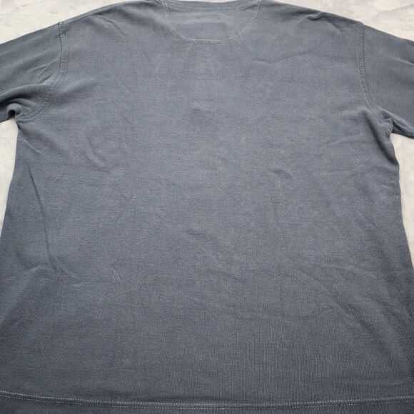Dockers Shirt Mens L Blue Henley Sweater Long Sleeve Casual Preppy - Picture 15 of 16